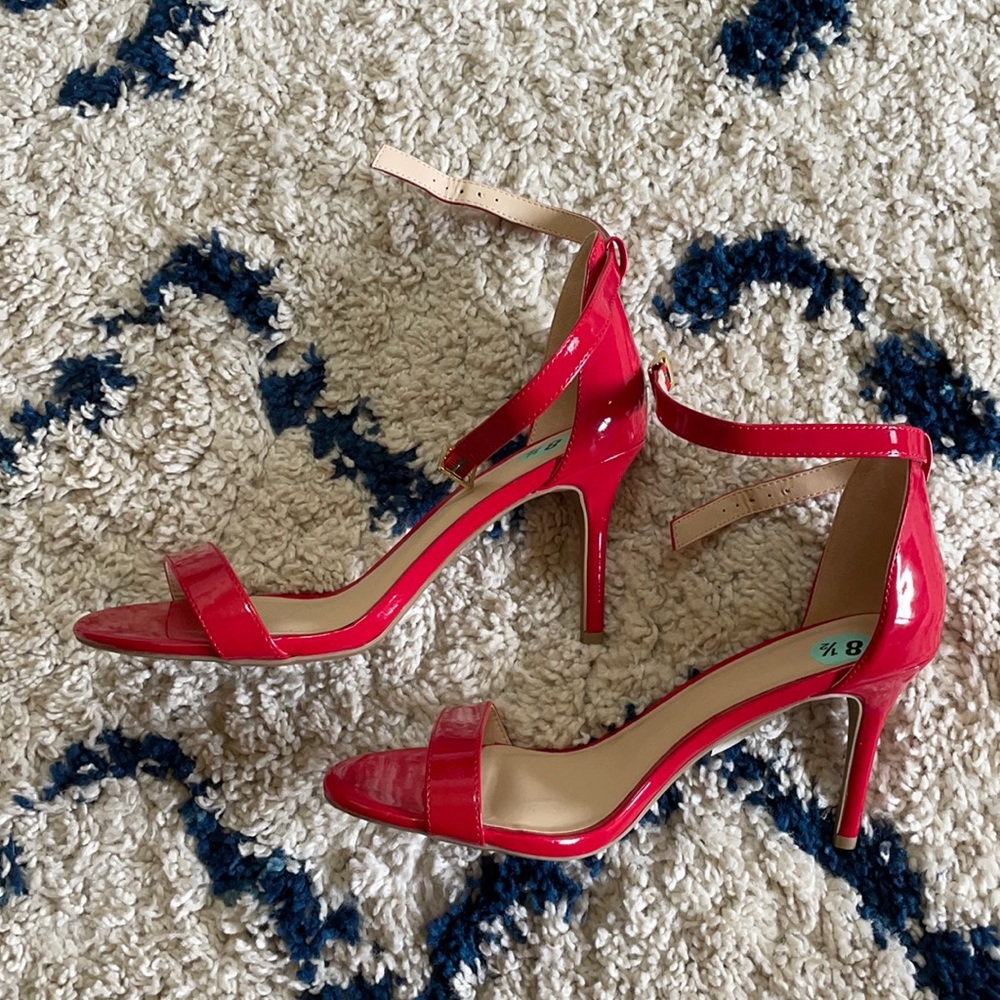Bright red high heels